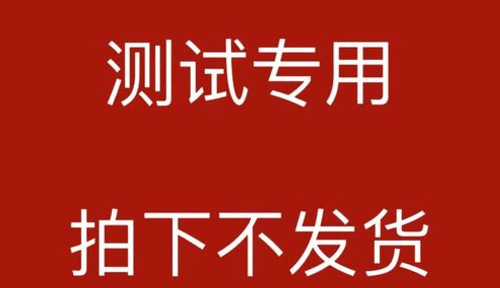  测试专用拍下不发货 